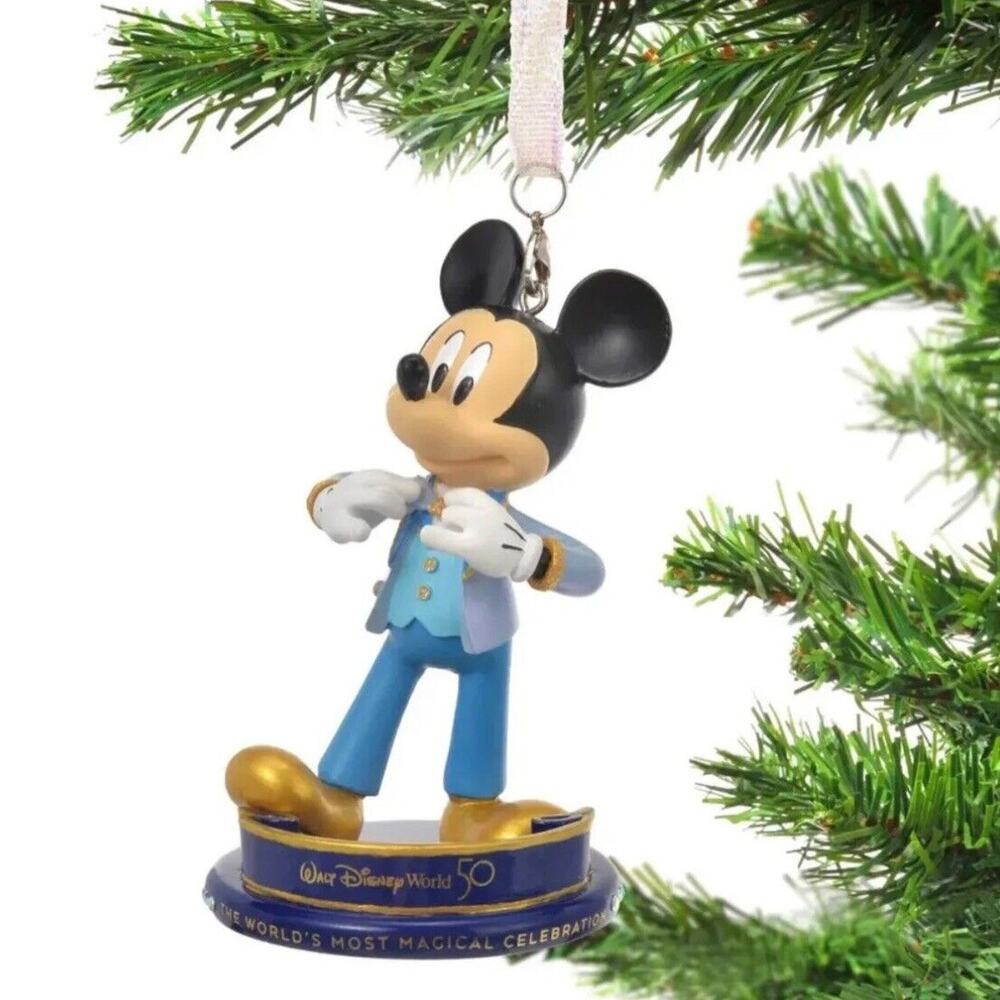 2021 Disney Walt Disney World 50th Anniversary Mickey Mouse Figural Ornament